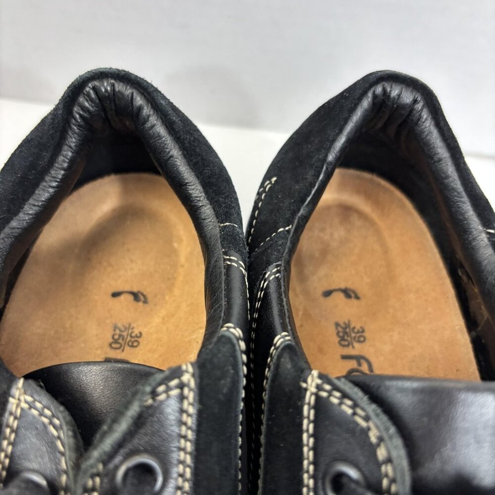 Birkenstock Footprints Leather Lace Up Walking Shoes Womens 8 39 Black Sneakers - Picture 12 of 12
